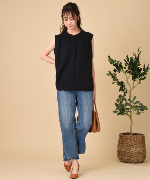 INTERPLANET（インタープラネット）の「フロントベンツデニムパンツ（デニムパンツ・レディース・ブルー/ライトブルー・FREE）」の7枚目の写真