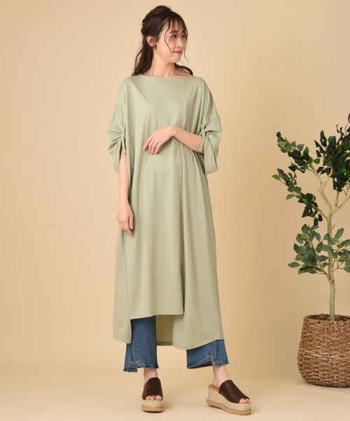 INTERPLANET（インタープラネット）の「フロントベンツデニムパンツ（デニムパンツ・レディース・ブルー/ライトブルー・FREE）」の9枚目の写真