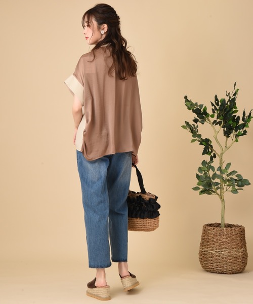 INTERPLANET（インタープラネット）の「フロントベンツデニムパンツ（デニムパンツ・レディース・ブルー/ライトブルー・FREE）」の12枚目の写真