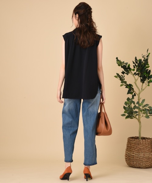 INTERPLANET（インタープラネット）の「フロントベンツデニムパンツ（デニムパンツ・レディース・ブルー/ライトブルー・FREE）」の16枚目の写真