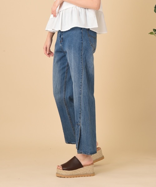 INTERPLANET（インタープラネット）の「フロントベンツデニムパンツ（デニムパンツ・レディース・ブルー/ライトブルー・FREE）」の18枚目の写真