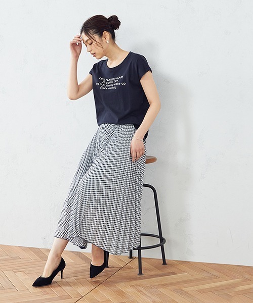 COMME CA ISM（コムサイズム）の「プリント　Ｔシャツ（Tシャツ/カットソー・レディース・ホワイト/ネイビー/ターコイズブルー/ミント・SMALL/MEDIUM/LARGE）」の19枚目の写真