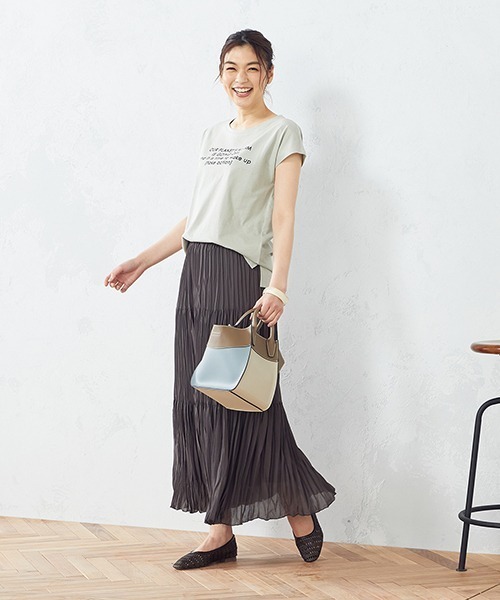 COMME CA ISM（コムサイズム）の「プリント　Ｔシャツ（Tシャツ/カットソー・レディース・ホワイト/ネイビー/ターコイズブルー/ミント・SMALL/MEDIUM/LARGE）」の15枚目の写真