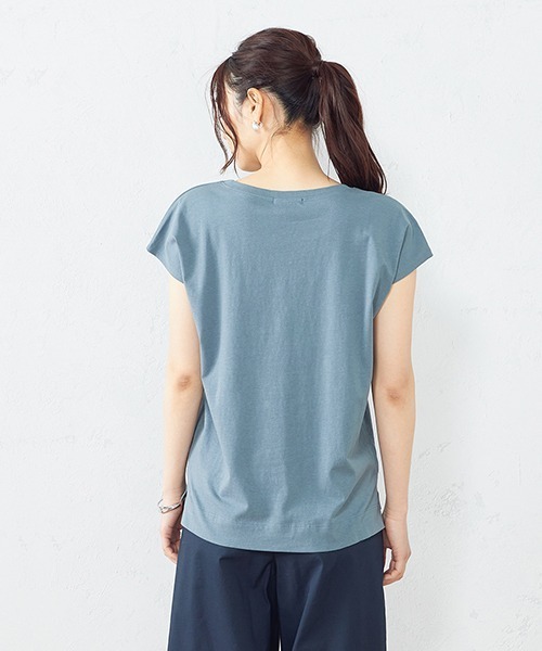 COMME CA ISM（コムサイズム）の「プリント　Ｔシャツ（Tシャツ/カットソー・レディース・ホワイト/ネイビー/ターコイズブルー/ミント・SMALL/MEDIUM/LARGE）」の20枚目の写真