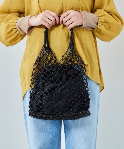 cepo（セポ）の「ラメ メッシュバック（ハンドバッグ・レディース・ゴールド/シルバー/ブラック・FREE）」の2枚目の写真