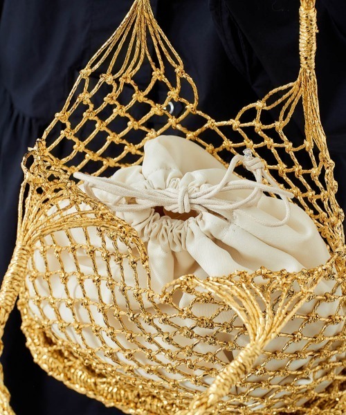 cepo（セポ）の「ラメ メッシュバック（ハンドバッグ・レディース・ゴールド/シルバー/ブラック・FREE）」の12枚目の写真