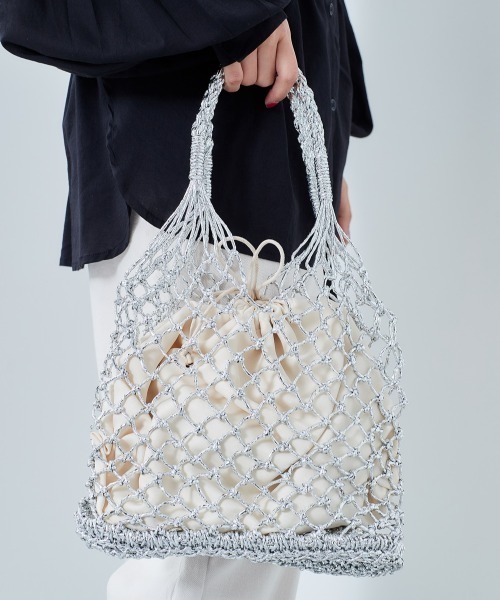 cepo（セポ）の「ラメ メッシュバック（ハンドバッグ・レディース・ゴールド/シルバー/ブラック・FREE）」の10枚目の写真