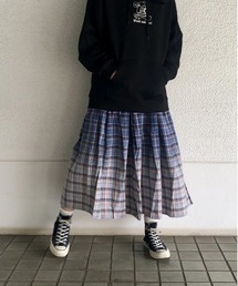 WORLD WIDE LOVE! | チェックグラデーションスカート(スカート)