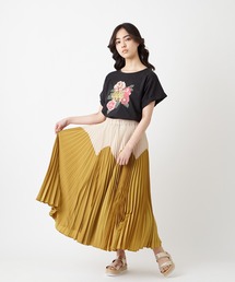 ふりふ | ジグザク配色プリーツスカート(スカート)