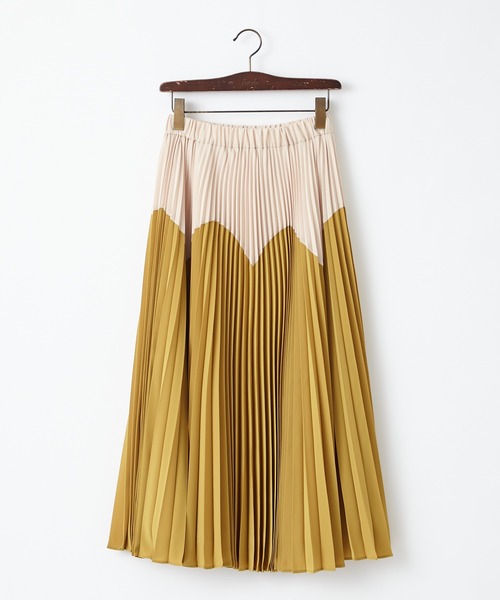 ふりふ(フリフ)の「ジグザク配色プリーツスカート(スカート・レディース・マスタード/バイオレット・FREE)」の8枚目の写真