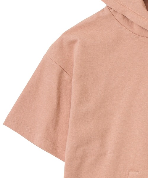 KANGOL（カンゴール）の「KANGOL カンゴール パーカーワンピース 半袖（パーカー・キッズ・ブラック/ピンク・150cm/160cm/140cm/130cm/120cm）」の3枚目の写真