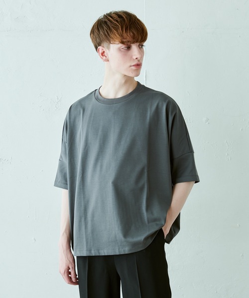 Lui's(ルイス)の「ウルティマ ワイド 半袖カットソー(Tシャツ/カットソー・メンズ・ブルーグレー/ブラック/ホワイト/チャコールグレー・FREE)」の4枚目の写真