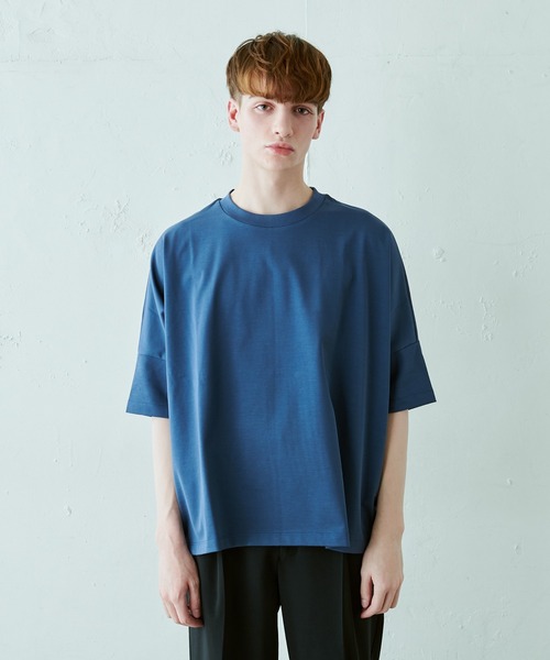 Lui's(ルイス)の「ウルティマ ワイド 半袖カットソー(Tシャツ/カットソー・メンズ・ブルーグレー/ブラック/ホワイト/チャコールグレー・FREE)」の1枚目の写真