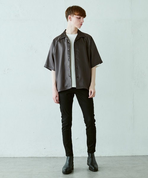 Lui's(ルイス)の「ウルティマ ワイド 半袖カットソー(Tシャツ/カットソー・メンズ・ブルーグレー/ブラック/ホワイト/チャコールグレー・FREE)」の19枚目の写真