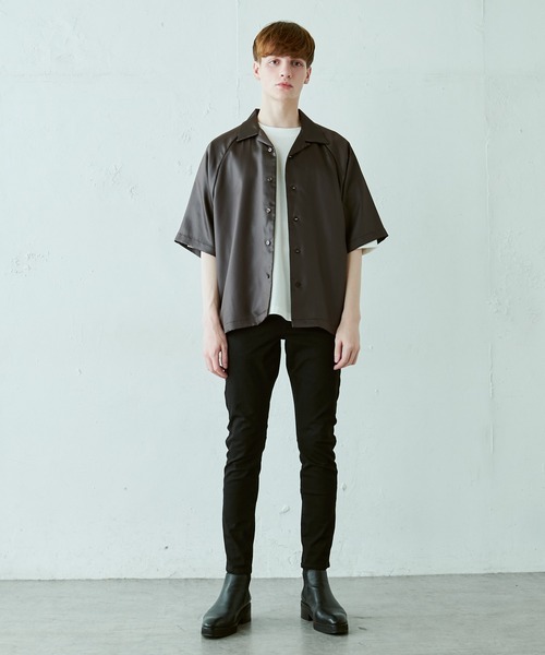 Lui's(ルイス)の「ウルティマ ワイド 半袖カットソー(Tシャツ/カットソー・メンズ・ブルーグレー/ブラック/ホワイト/チャコールグレー・FREE)」の22枚目の写真