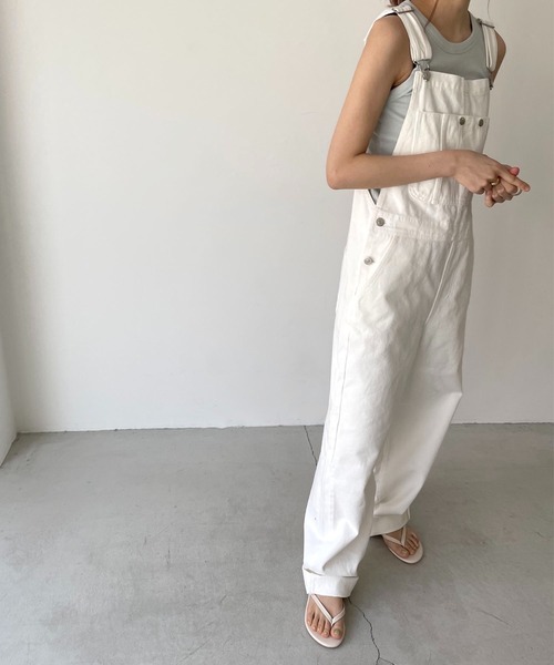 CANAL JEAN（キャナルジーン）の「via j(ヴィアジェイ) ストレッチリブアメリカンスリーブタンクトップ（タンクトップ・レディース・ブラック/ネイビー/ブルー/アイボリー・ONE SIZE）」の4枚目の写真