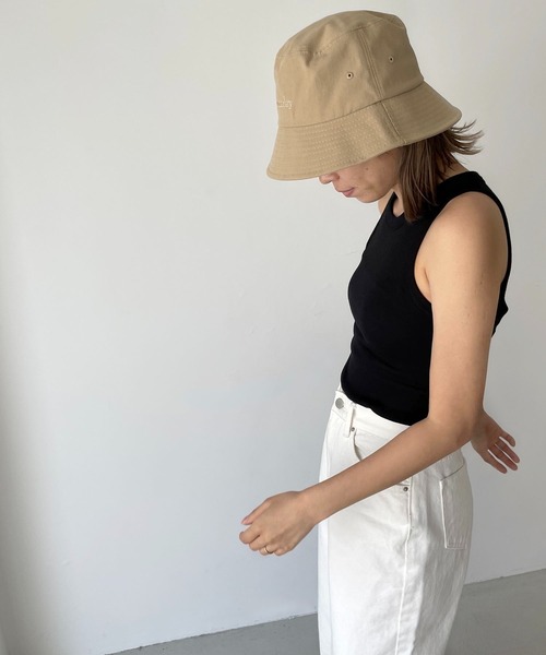 CANAL JEAN（キャナルジーン）の「via j(ヴィアジェイ) ストレッチリブアメリカンスリーブタンクトップ（タンクトップ・レディース・ブラック/ネイビー/ブルー/アイボリー・ONE SIZE）」の7枚目の写真