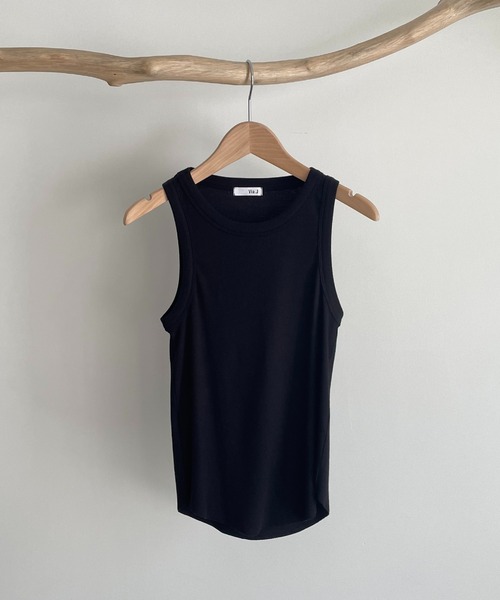 CANAL JEAN（キャナルジーン）の「via j(ヴィアジェイ) ストレッチリブアメリカンスリーブタンクトップ（タンクトップ・レディース・ブラック/ネイビー/ブルー/アイボリー・ONE SIZE）」の16枚目の写真