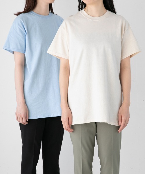 LOWRYS FARM（ローリーズファーム）の「2セットパックTシャツ　945315（Tシャツ/カットソー・レディース・ホワイト/オフホワイト/その他1/アイボリー/ブルー系その他/イエロー系その他/その他/ブラック系その他/ブラック/その他7・MEDIUM/X-LARGE）」の6枚目の写真