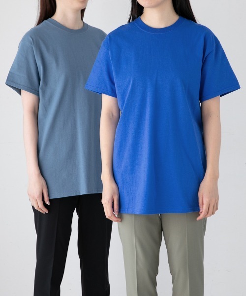 LOWRYS FARM（ローリーズファーム）の「2セットパックTシャツ　945315（Tシャツ/カットソー・レディース・ホワイト/オフホワイト/その他1/アイボリー/ブルー系その他/イエロー系その他/その他/ブラック系その他/ブラック/その他7・MEDIUM/X-LARGE）」の2枚目の写真