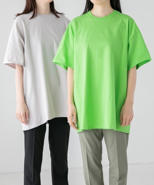 LOWRYS FARM（ローリーズファーム）の「2セットパックTシャツ　945315（Tシャツ/カットソー・レディース・ホワイト/オフホワイト/その他1/アイボリー/ブルー系その他/イエロー系その他/その他/ブラック系その他/ブラック/その他7・MEDIUM/X-LARGE）」の3枚目の写真