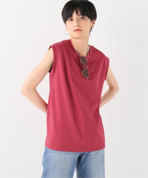 Simplicite(サンプリシテ)の「汗染み防止ノースリーブTシャツ◆(Tシャツ/カットソー・レディース・ホワイト/ライトグレー/レッド・FREE)」の3枚目の写真