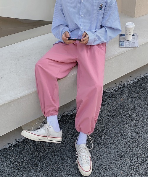 MGV(エムジーヴィー)の「フルーツカラー裾スピンドルパンツ(その他パンツ・メンズ・ブラック/ピンク/イエロー/グリーン/ナチュラル・MEDIUM/LARGE/X-LARGE)」の5枚目の写真