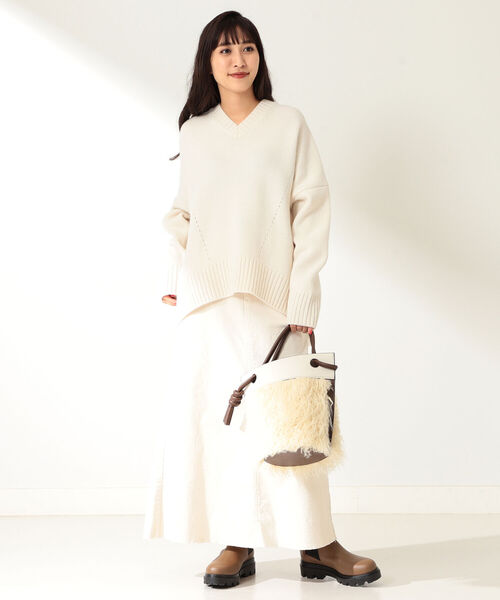 Demi-Luxe BEAMS(デミルクス ビームス)の「ORSETTO / フェイクファーバッグ(ハンドバッグ・レディース・ホワイト系その他5・ONE SIZE)」の2枚目の写真