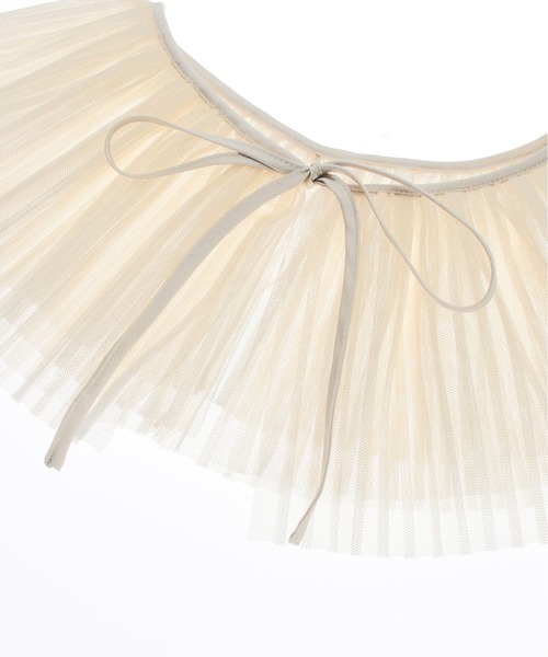 JOURNAL STANDARD（ジャーナルスタンダード）の「チュールプリーツツケエリ（その他小物・レディース・ブラック/ホワイト×ホワイト・FREE）」の5枚目の写真