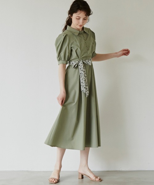 idem（イデム）の「summer lady onepiece/サマーレディワンピース（ワンピース・レディース・ブラック/ベージュ/グリーン・FREE）」の16枚目の写真