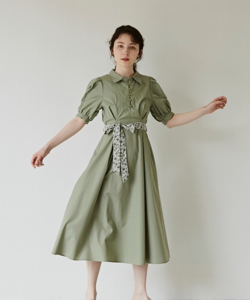 idem（イデム）の「summer lady onepiece/サマーレディワンピース（ワンピース・レディース・ブラック/ベージュ/グリーン・FREE）」の20枚目の写真