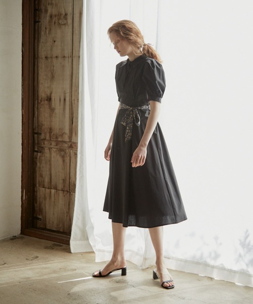 idem（イデム）の「summer lady onepiece/サマーレディワンピース（ワンピース・レディース・ブラック/ベージュ/グリーン・FREE）」の9枚目の写真