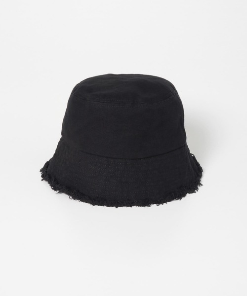 SENSE OF PLACE by URBAN RESEARCH(センスオブプレイスバイアーバンリサーチ)の「コットンフリンジバケットハット(ハット・レディース・ブラック/アイボリー・ONE)」の4枚目の写真