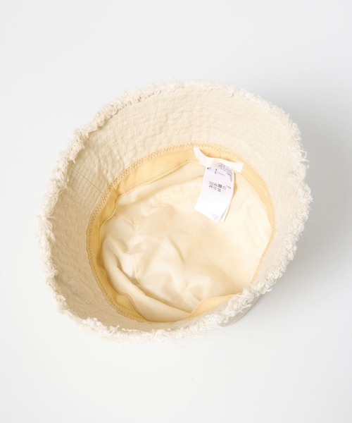 SENSE OF PLACE by URBAN RESEARCH(センスオブプレイスバイアーバンリサーチ)の「コットンフリンジバケットハット(ハット・レディース・ブラック/アイボリー・ONE)」の3枚目の写真