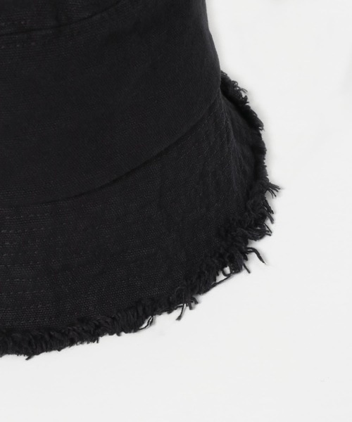 SENSE OF PLACE by URBAN RESEARCH(センスオブプレイスバイアーバンリサーチ)の「コットンフリンジバケットハット(ハット・レディース・ブラック/アイボリー・ONE)」の6枚目の写真