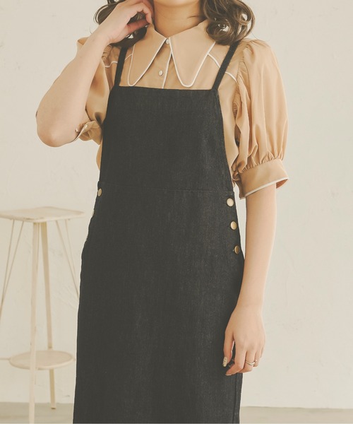 Ambre Neige（アンブルネージュ）の「メロー配色ステッチシャツ／【WEB/EC限定商品】（シャツ/ブラウス・レディース・ホワイト/ピンクベージュ/ライトベージュ・FREE）」の22枚目の写真