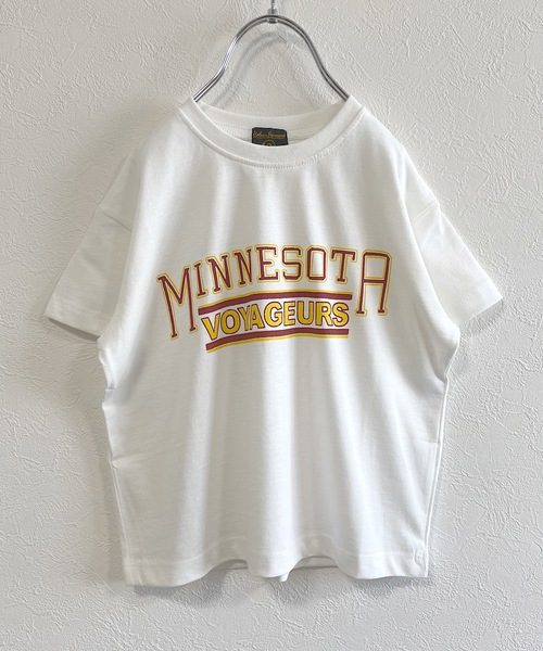 Life Support Products（ライフサポートプロダクツ）の「プリントＴシャツ（L-6666/80～150cm）（Tシャツ/カットソー・キッズ・ブラック/パープル/ネイビー/オフホワイト/グリーン/アイボリー/ワインレッド/サーモンピンク/チャコール/イエロー・90/100/110/80/95/150/120/130/140）」の2枚目の写真