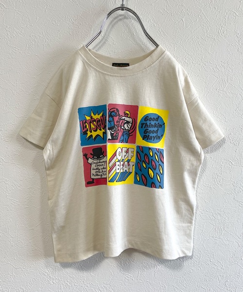 Life Support Products（ライフサポートプロダクツ）の「プリントＴシャツ（L-6666/80～150cm）（Tシャツ/カットソー・キッズ・ブラック/パープル/ネイビー/オフホワイト/グリーン/アイボリー/ワインレッド/サーモンピンク/チャコール/イエロー・90/100/110/80/95/150/120/130/140）」の3枚目の写真