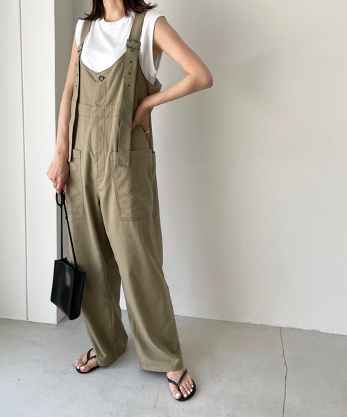 CANAL JEAN（キャナルジーン）の「RED CHOP WORKS(レッドチョップワークス) クルーネックタンクトップ（タンクトップ・レディース・ホワイト/ブラック/ネイビー/ピンク・ONE SIZE）」の17枚目の写真