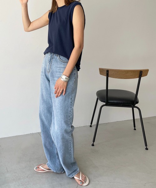 CANAL JEAN（キャナルジーン）の「RED CHOP WORKS(レッドチョップワークス) クルーネックタンクトップ（タンクトップ・レディース・ホワイト/ブラック/ネイビー/ピンク・ONE SIZE）」の12枚目の写真