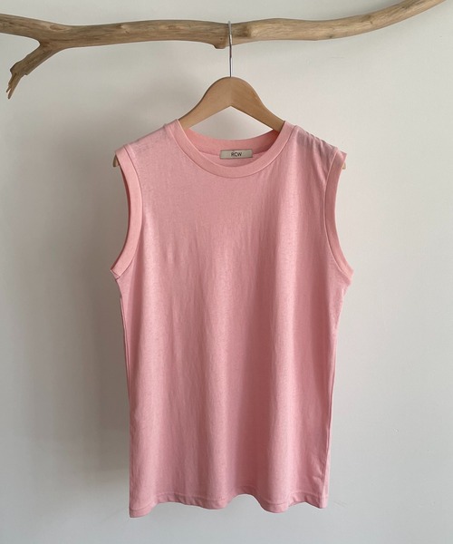 CANAL JEAN（キャナルジーン）の「RED CHOP WORKS(レッドチョップワークス) クルーネックタンクトップ（タンクトップ・レディース・ホワイト/ブラック/ネイビー/ピンク・ONE SIZE）」の14枚目の写真
