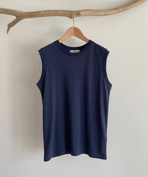 CANAL JEAN（キャナルジーン）の「RED CHOP WORKS(レッドチョップワークス) クルーネックタンクトップ（タンクトップ・レディース・ホワイト/ブラック/ネイビー/ピンク・ONE SIZE）」の11枚目の写真