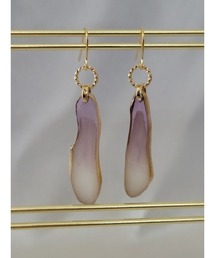 【estela】アゲートスライス ピアス(W×P)(MA)