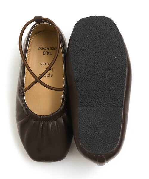 apres les cours(アプレレクール)の「クロスバレエシューズ(バレエシューズ・キッズ・ベージュ/ブラウン・18/14/16/15 /19/17)」の16枚目の写真