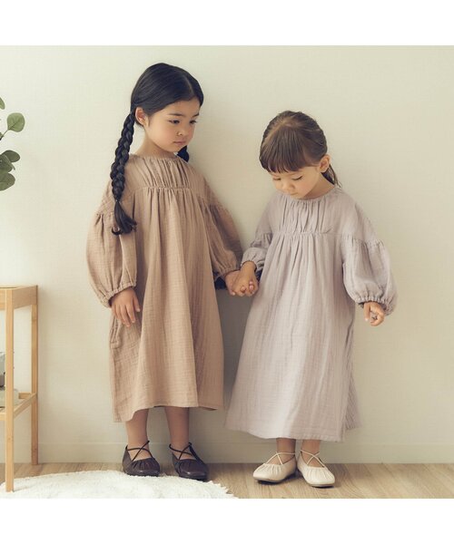 apres les cours(アプレレクール)の「クロスバレエシューズ(バレエシューズ・キッズ・ベージュ/ブラウン・18/14/16/15 /19/17)」の6枚目の写真