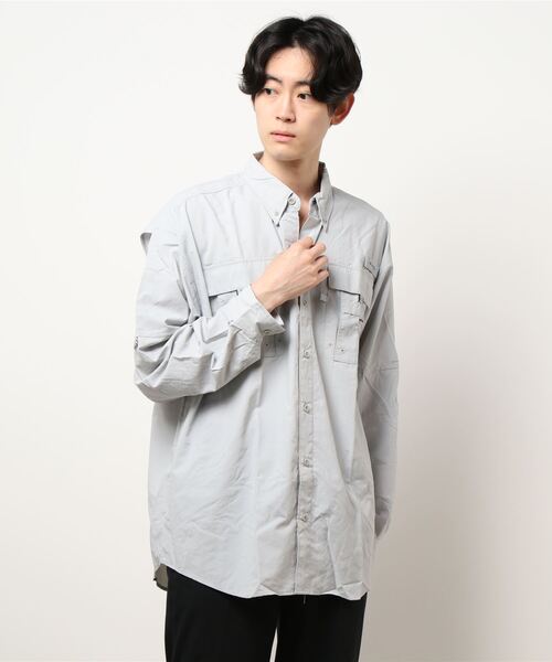 Columbia（コロンビア）の「(UN)COLUMBIA MEN'S BAHAMA LONG SLEEVE SHIRT/コロンビア長袖シャツ（シャツ/ブラウス・メンズ・ホワイト/グレー/カーキ/サックスブルー/ブルー/ミント・MEDIUM/LARGE）」の3枚目の写真
