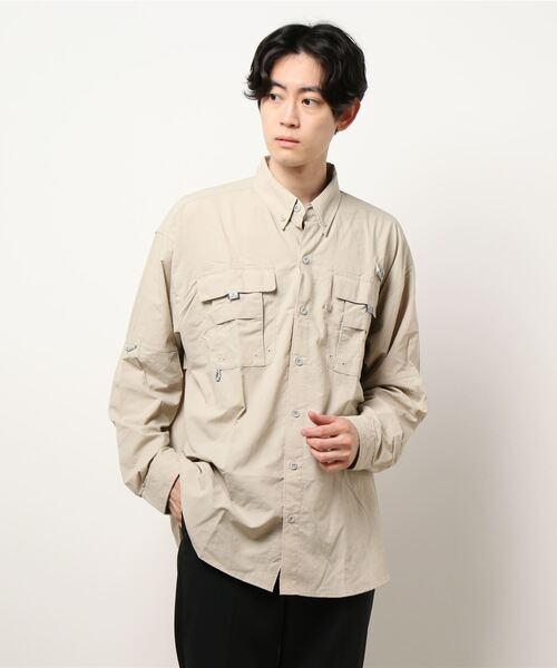 Columbia（コロンビア）の「(UN)COLUMBIA MEN'S BAHAMA LONG SLEEVE SHIRT/コロンビア長袖シャツ（シャツ/ブラウス・メンズ・ホワイト/グレー/カーキ/サックスブルー/ブルー/ミント・MEDIUM/LARGE）」の4枚目の写真