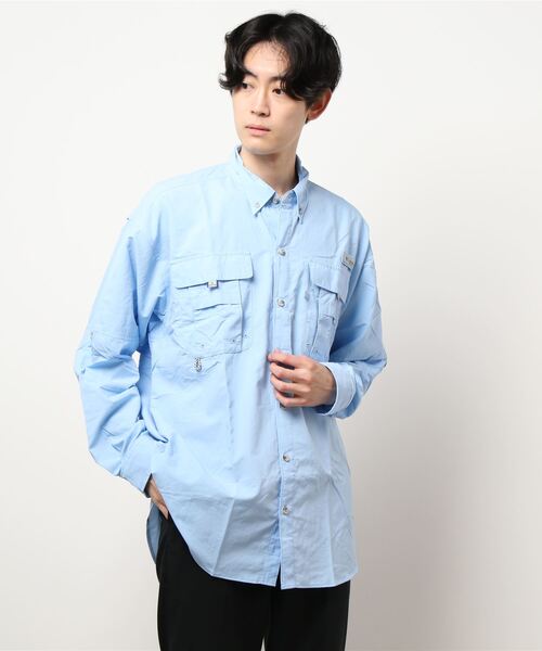 Columbia（コロンビア）の「(UN)COLUMBIA MEN'S BAHAMA LONG SLEEVE SHIRT/コロンビア長袖シャツ（シャツ/ブラウス・メンズ・ホワイト/グレー/カーキ/サックスブルー/ブルー/ミント・MEDIUM/LARGE）」の5枚目の写真