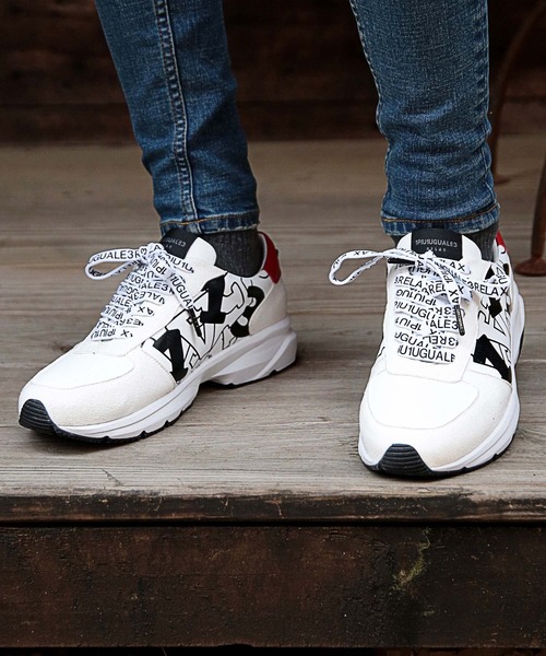 1piu1uguale3 RELAX（ウノピュウノウグァーレトレリラックス）の「【1PIU1UGUALE3 RELAX × JUST PLAY】DIAGONAL LOGO VIBRAM SOLE SNEAKER（スニーカー・メンズ・ブラック/ホワイト・M/L）」の6枚目の写真