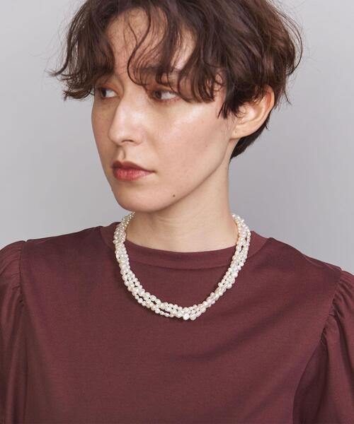 Causerie(コズリ)の「<Causerie(コズリ)>淡水パール3連ネックレス(ネックレス・レディース・オフホワイト・FREE)」の1枚目の写真